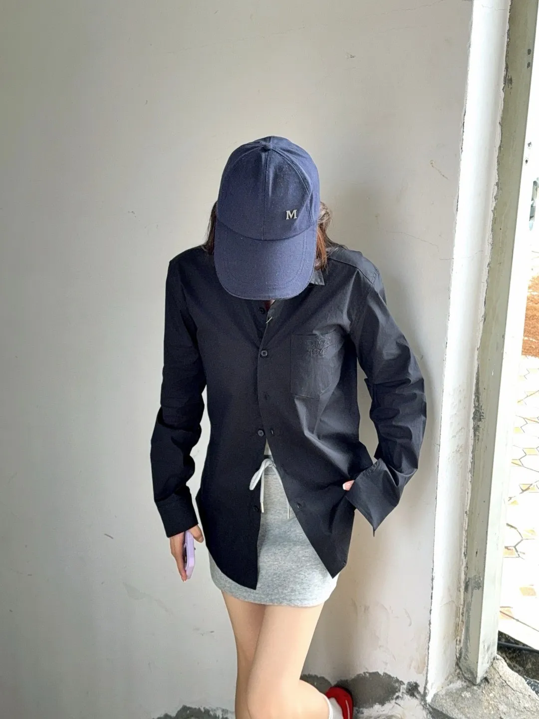Dior/Dior 25ss pocket 1947 embroidered shirt