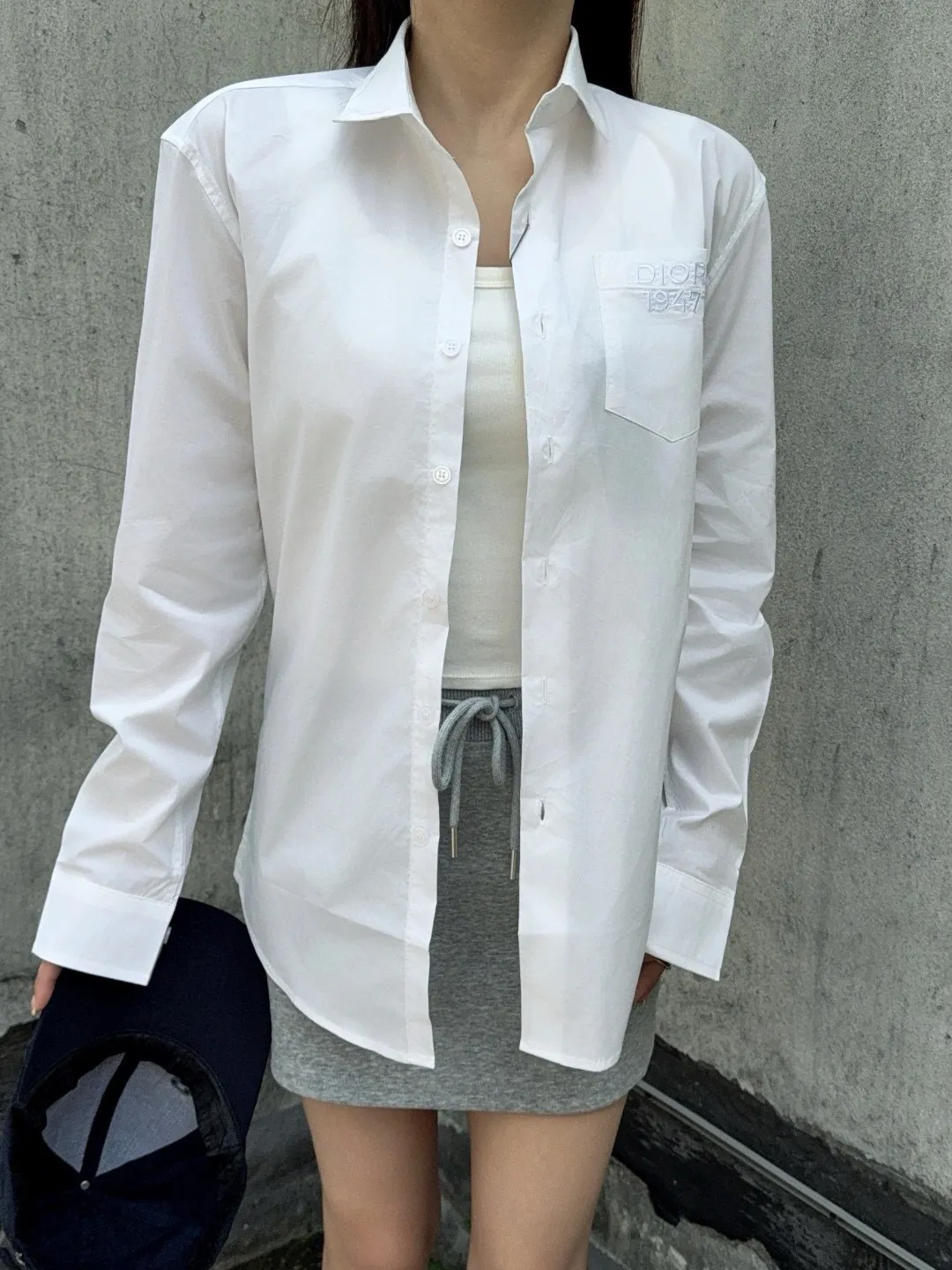 Dior/Dior 25ss pocket 1947 embroidered shirt