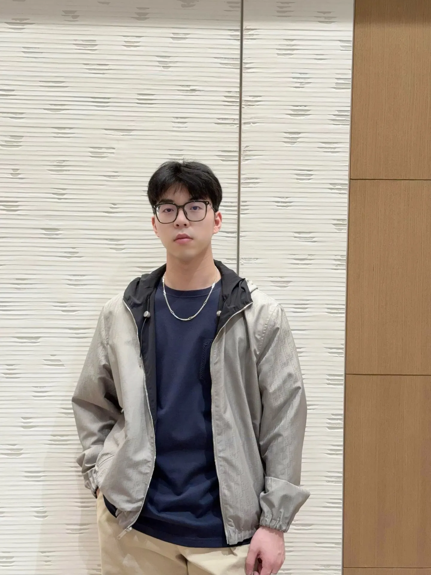 Dior/Dior reversible jacquard hooded jacket