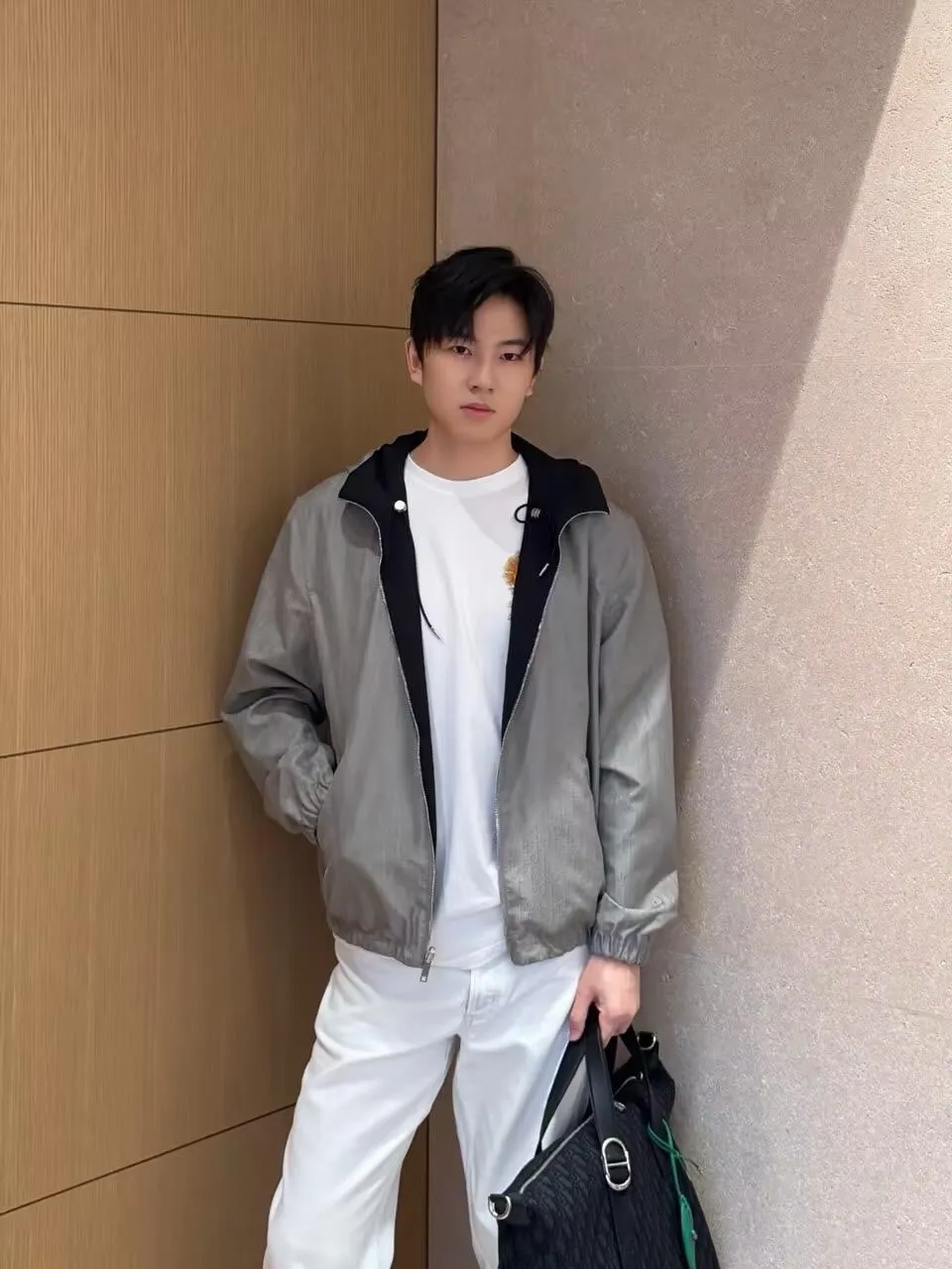 Dior/Dior reversible jacquard hooded jacket