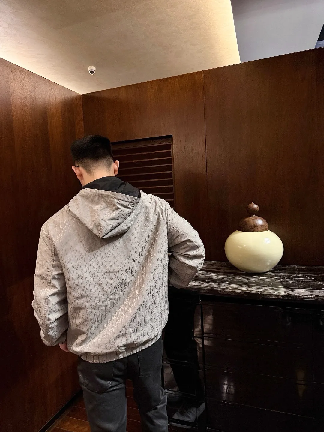 Dior/Dior reversible jacquard hooded jacket