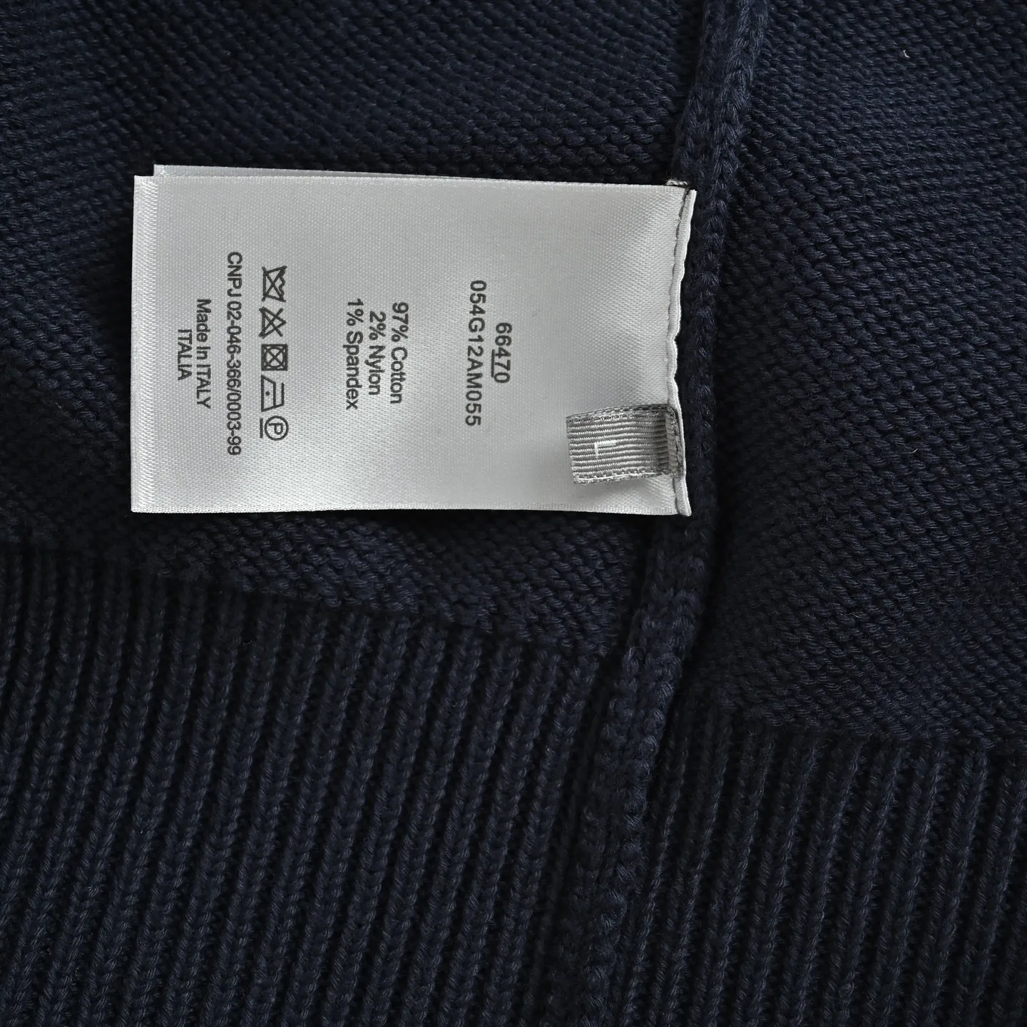 Dior/Dior pockets full print jacquard cotton knit crewneck sweater