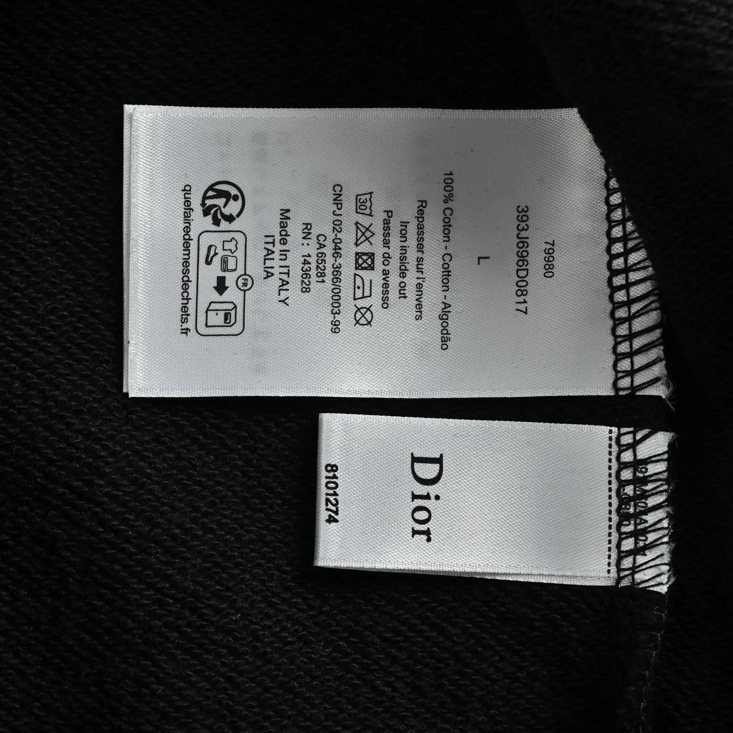 Dior/Dior Medaillon Round Sign Embroidered Crew Neck Sweatshirt