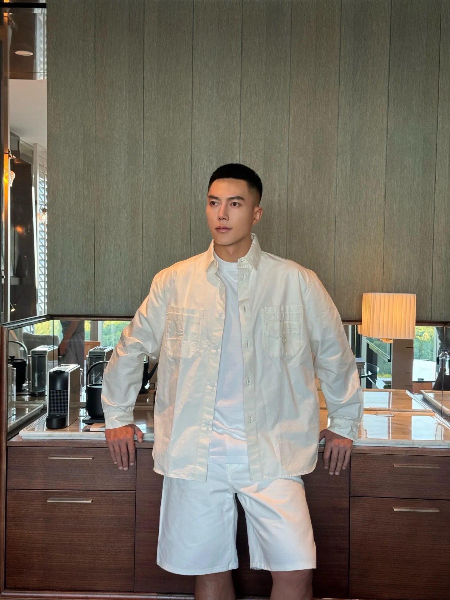 Dior/Dior 25Fw Open Line Canvas Shirt Jacket