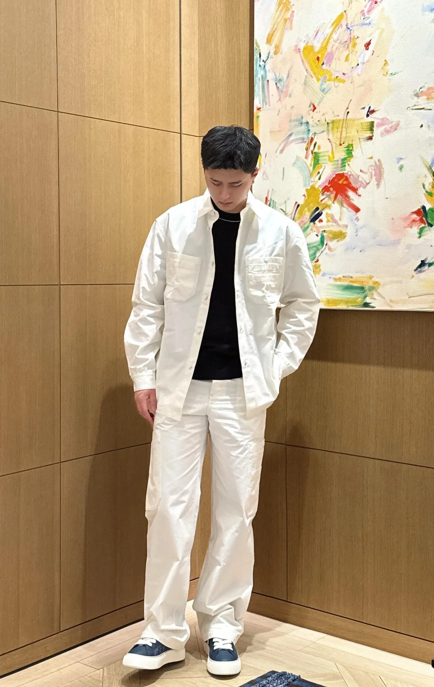 Dior/Dior 25Fw Open Line Canvas Shirt Jacket