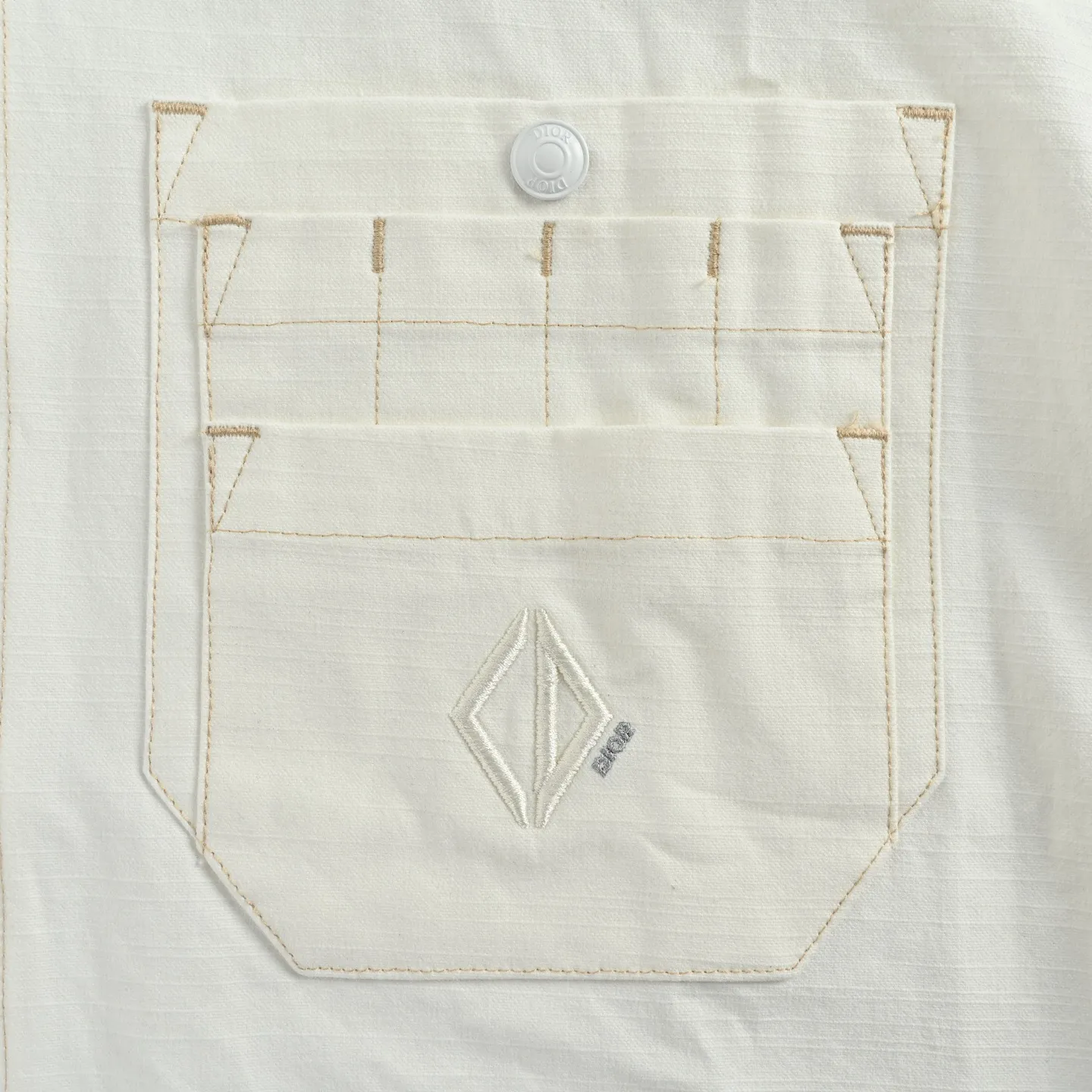Dior/Dior 25Fw Open Line Canvas Shirt Jacket