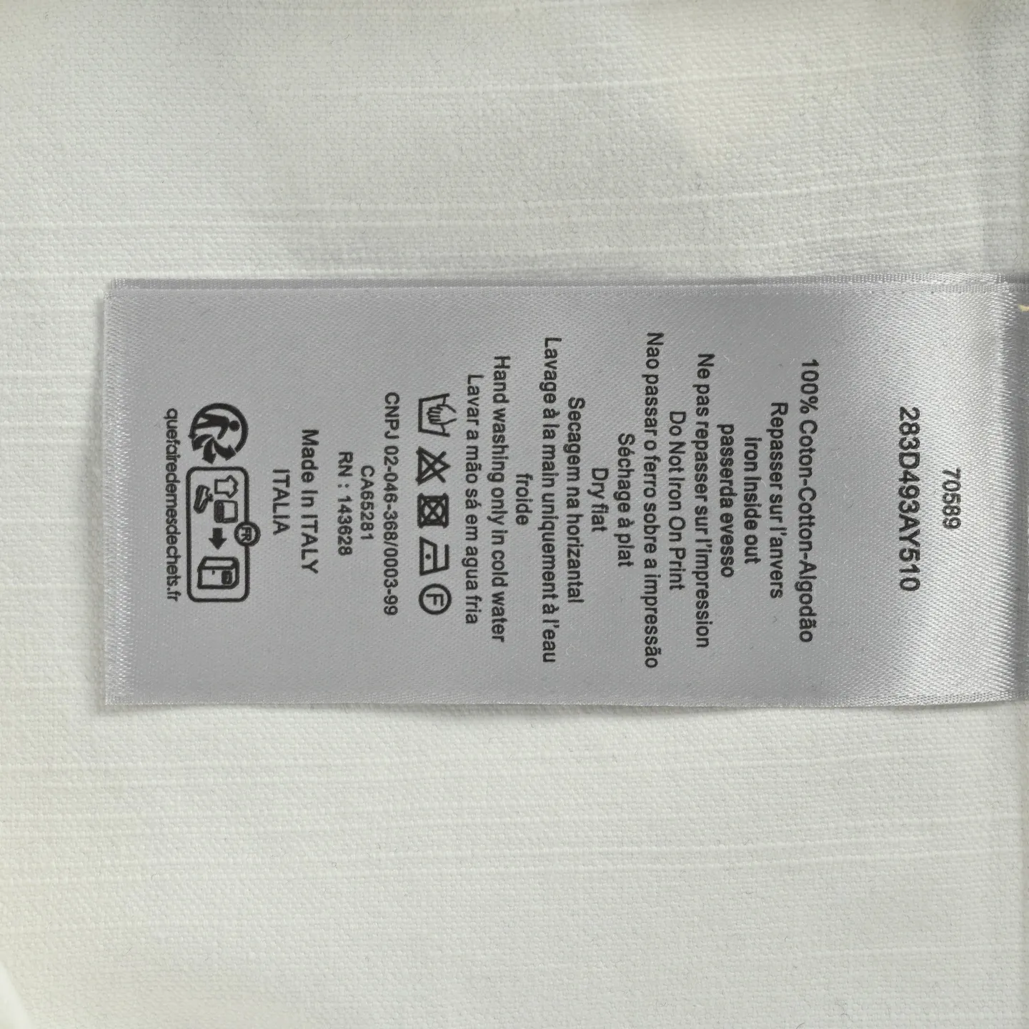 Dior/Dior 25Fw Open Line Canvas Shirt Jacket