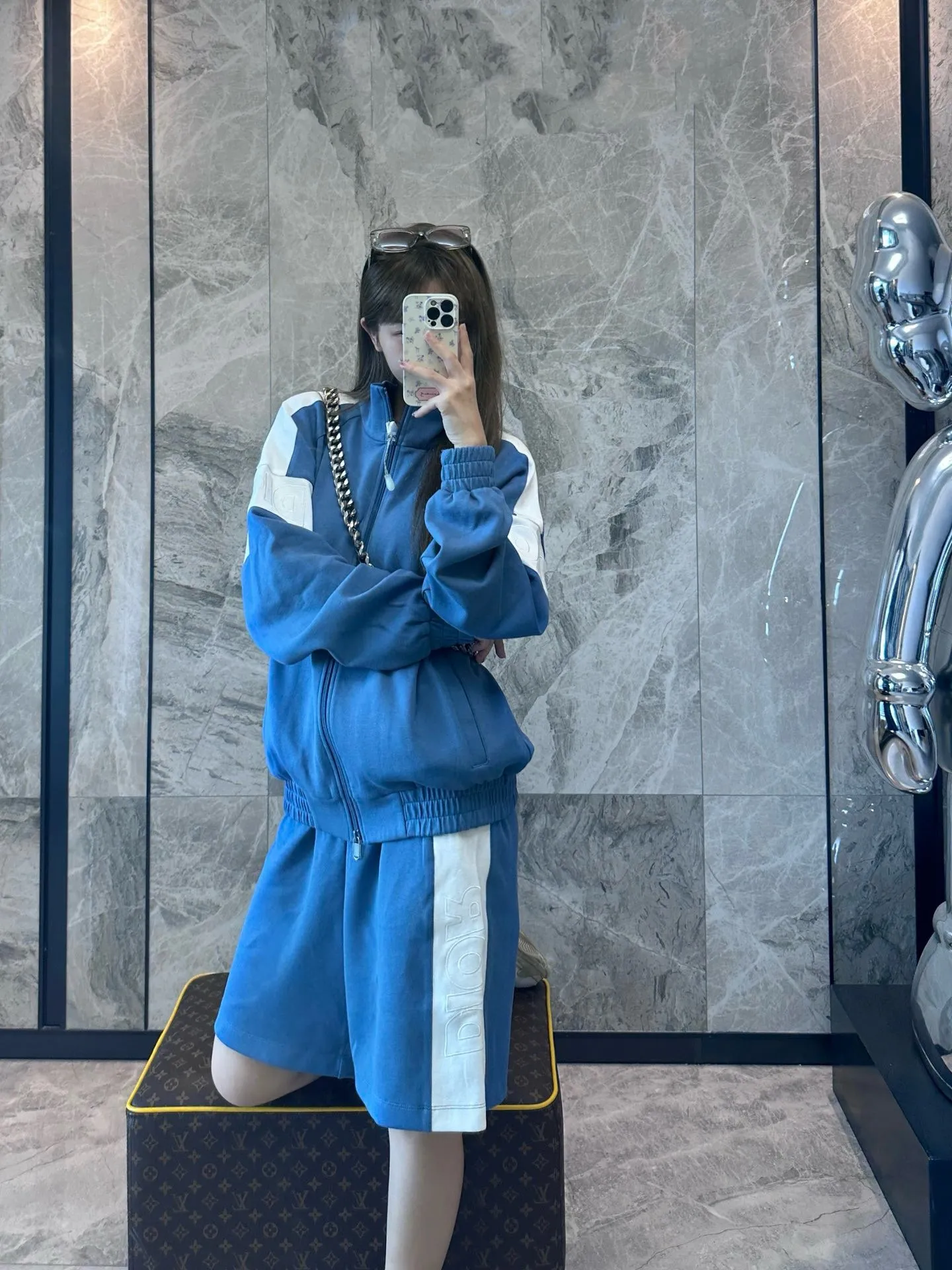 Dior/Dior Campus Style Patchwork Zip Sport Jacket Jacket