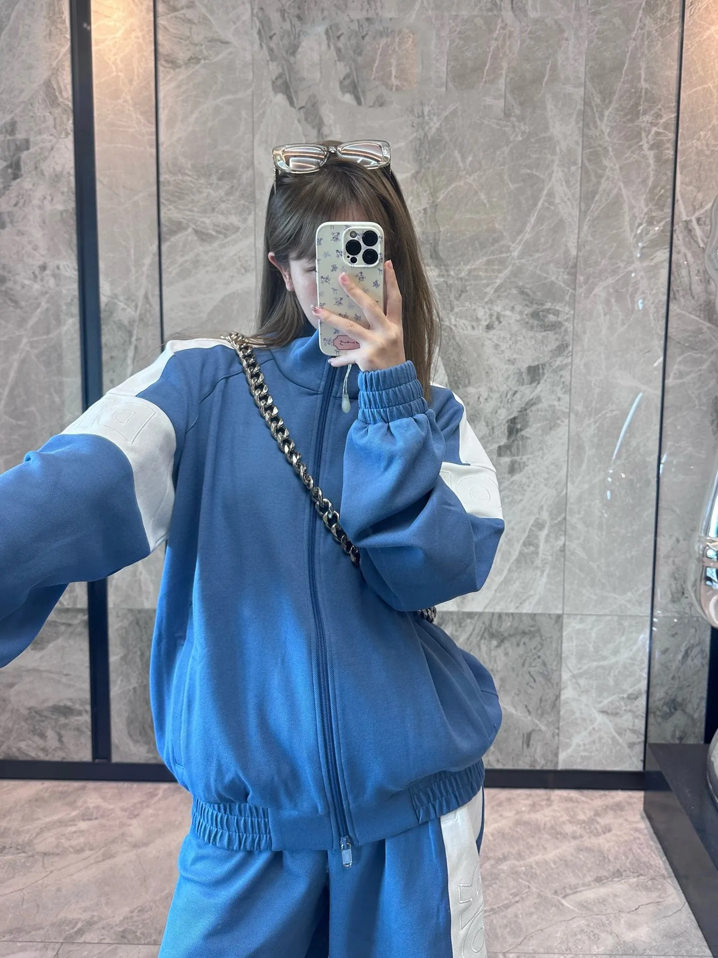 Dior/Dior Campus Style Patchwork Zip Sport Jacket Jacket
