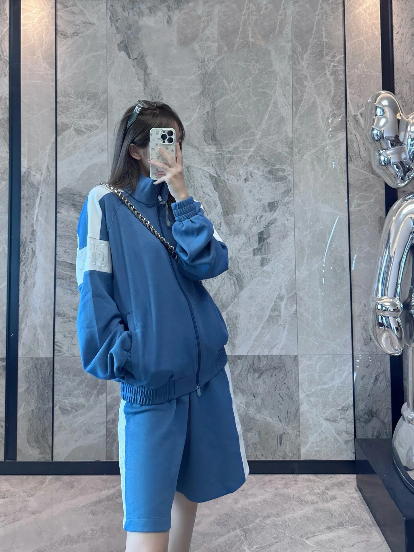 Dior/Dior Campus Style Patchwork Zip Sport Jacket Jacket