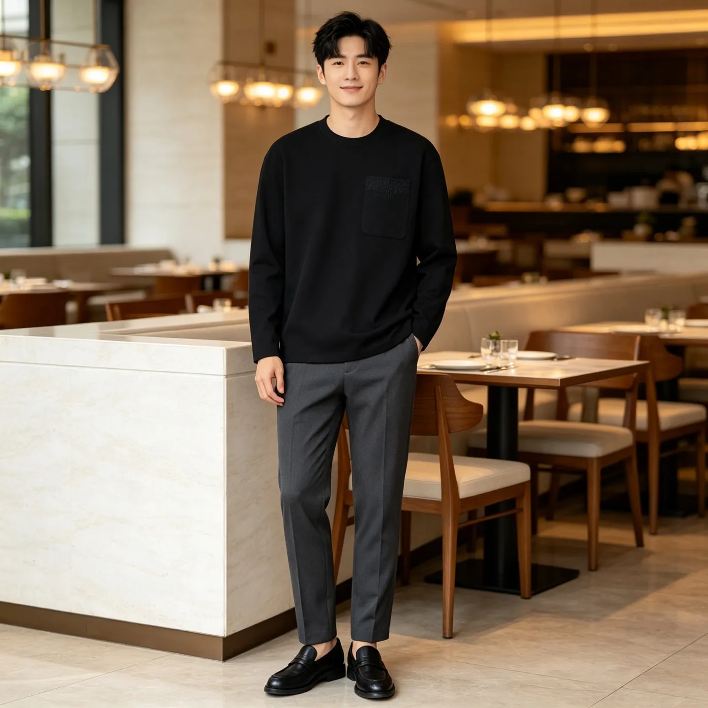 Dior/Dior 26ss cannage embroidered letter pocket long sleeves
