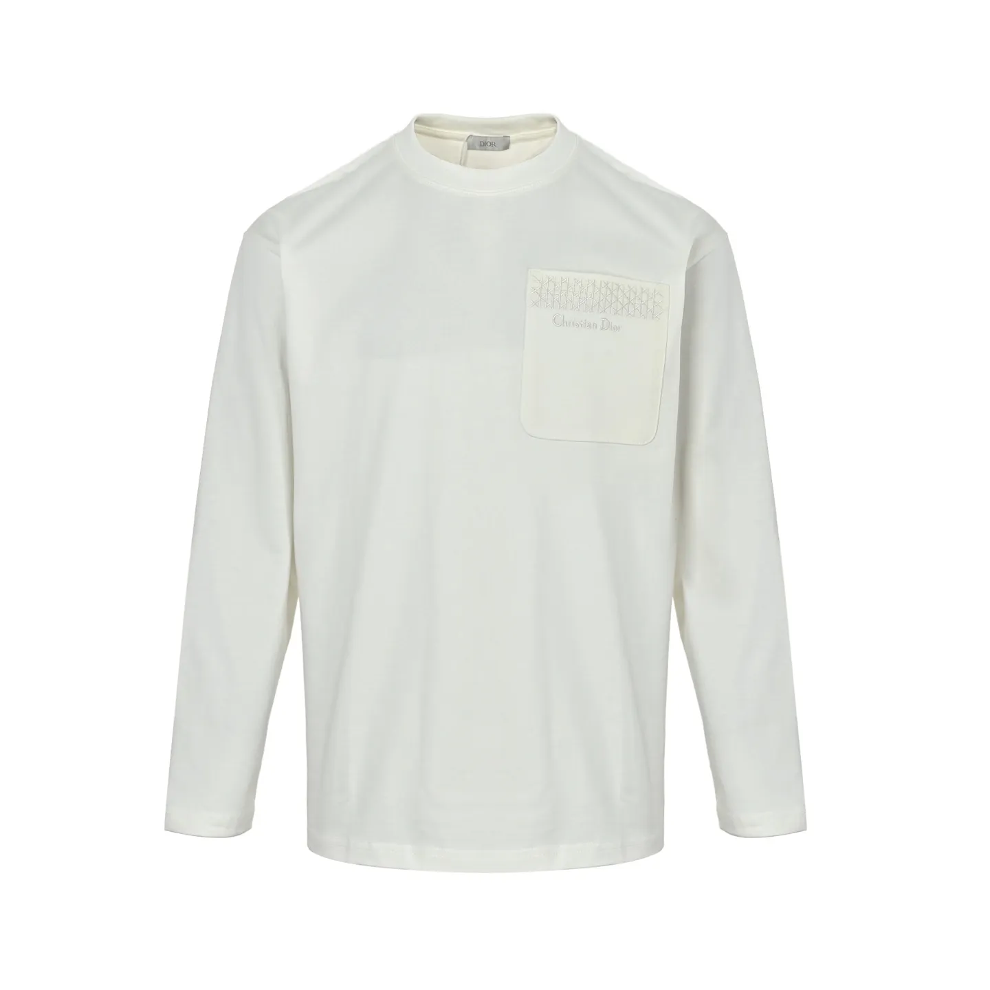 Dior/Dior 26ss cannage embroidered letter pocket long sleeves