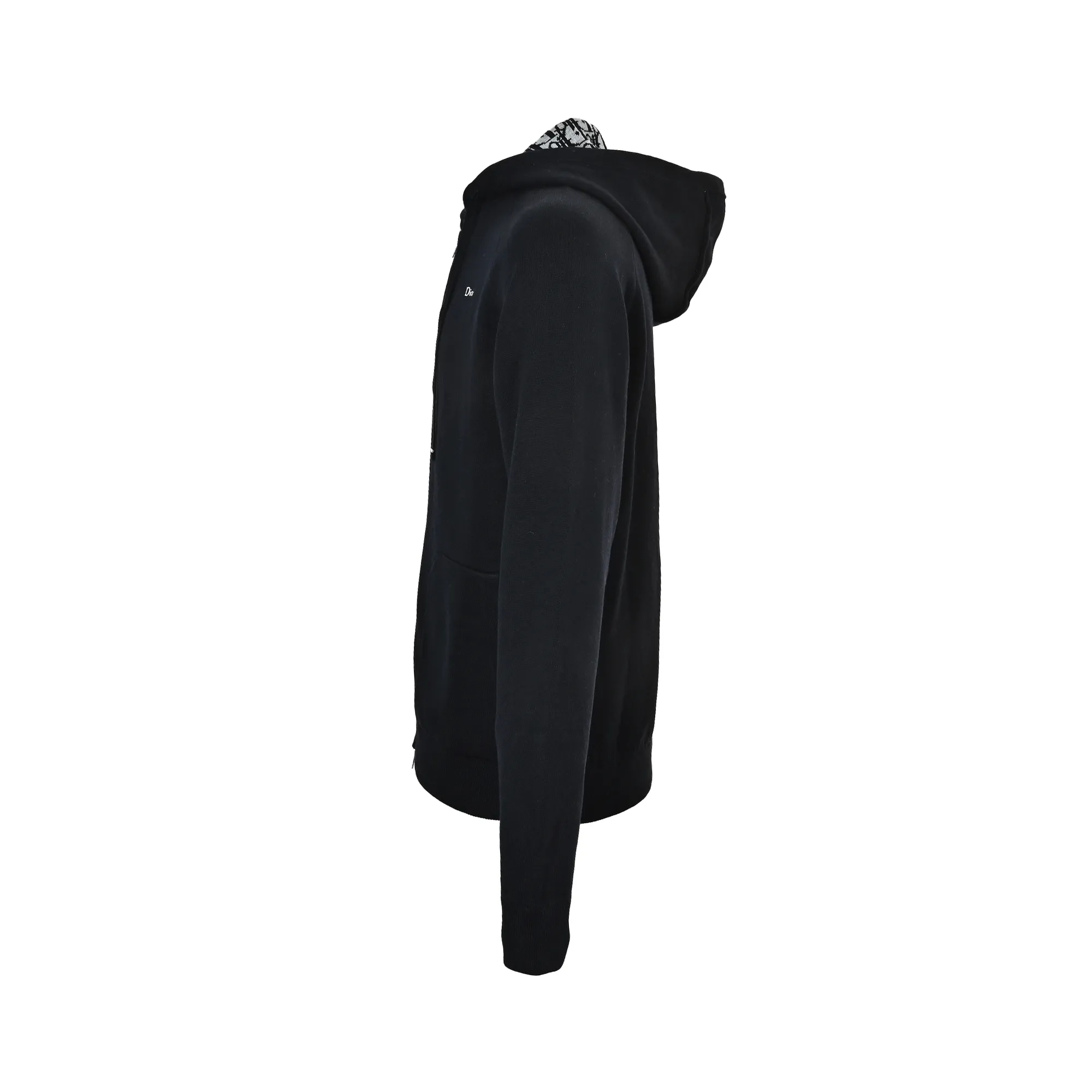 Dior/Dionelli Jacquard Blend Hooded Sweatshirt Jacket
