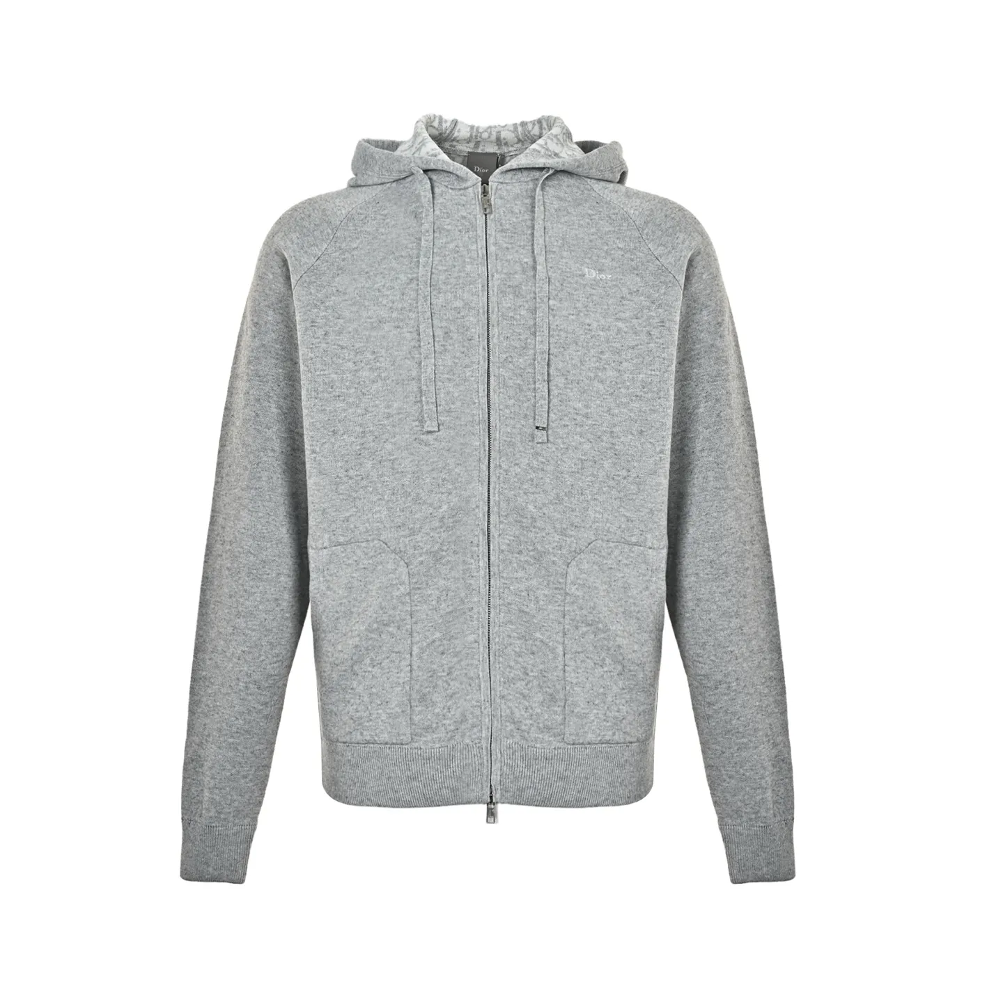 Dior/Dionelli Jacquard Blend Hooded Sweatshirt Jacket