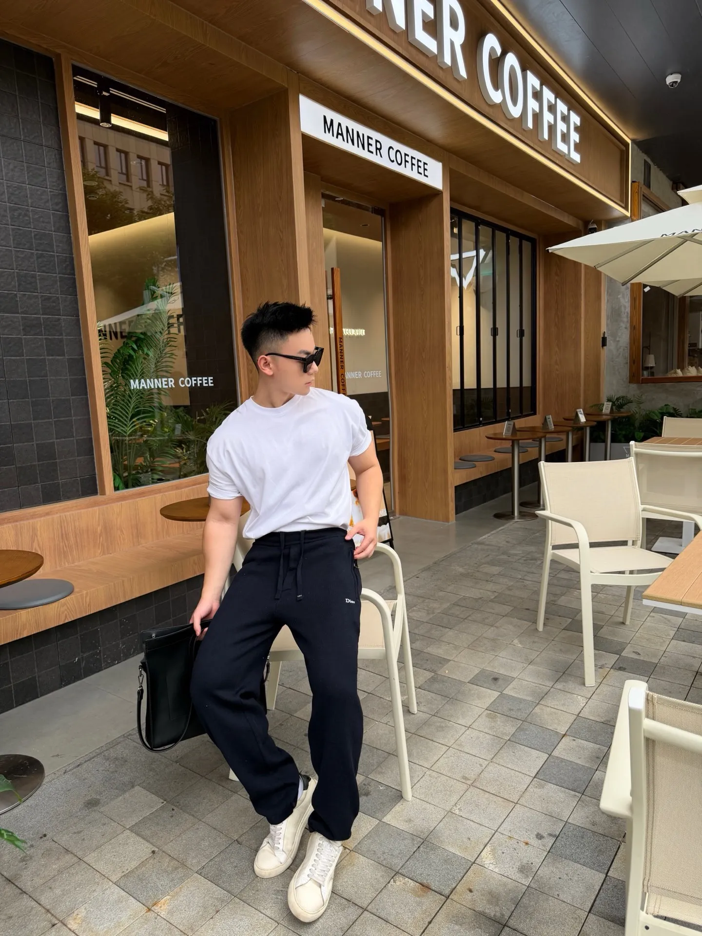 Dior/Dior Oblique lining old flower jacquard blend sports trousers