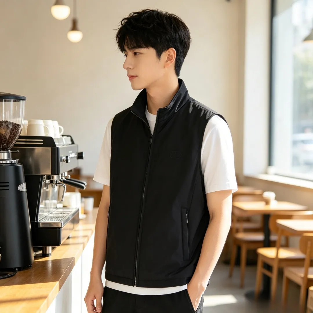Dior/Dior CD embroidered stand collar vest