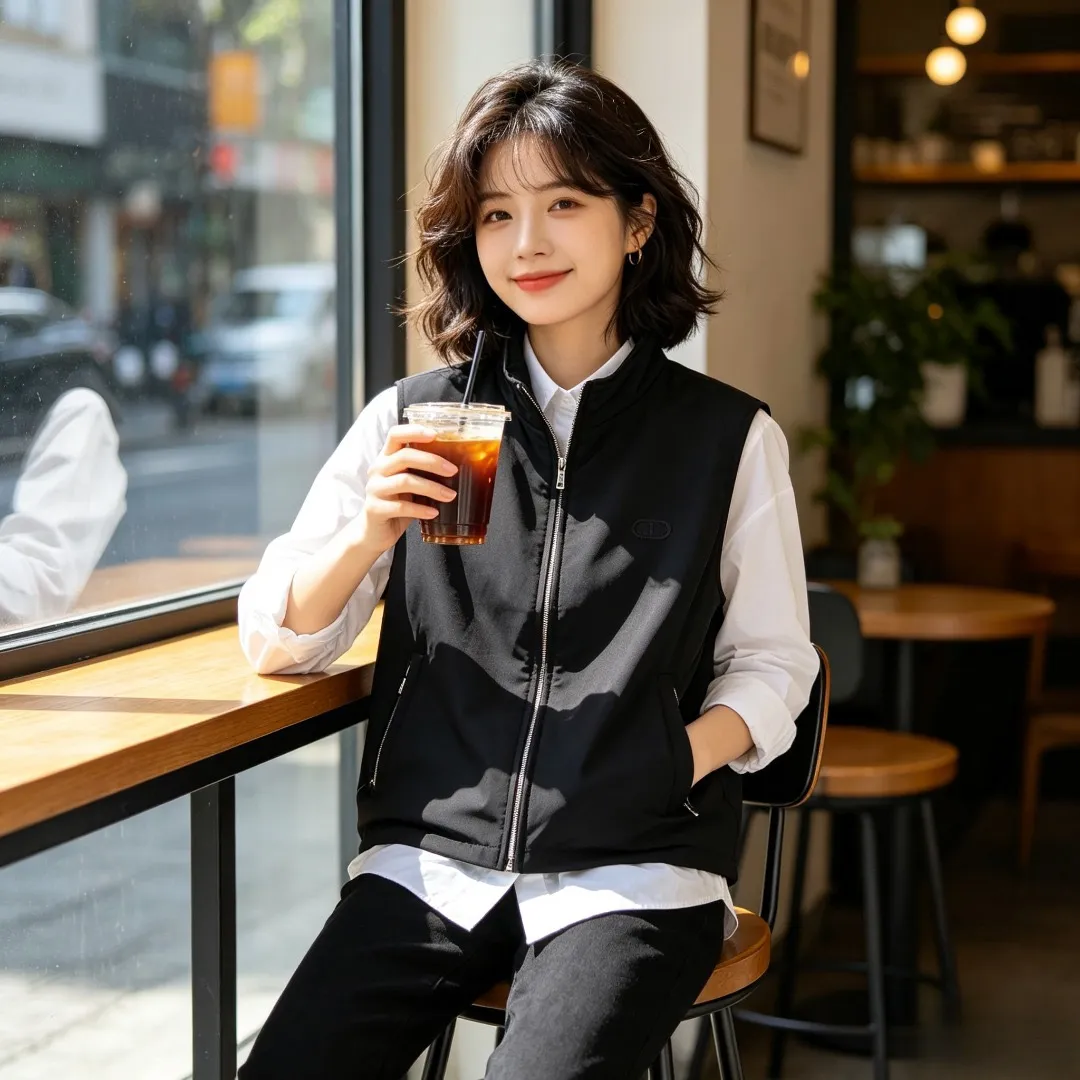 Dior/Dior CD embroidered stand collar vest
