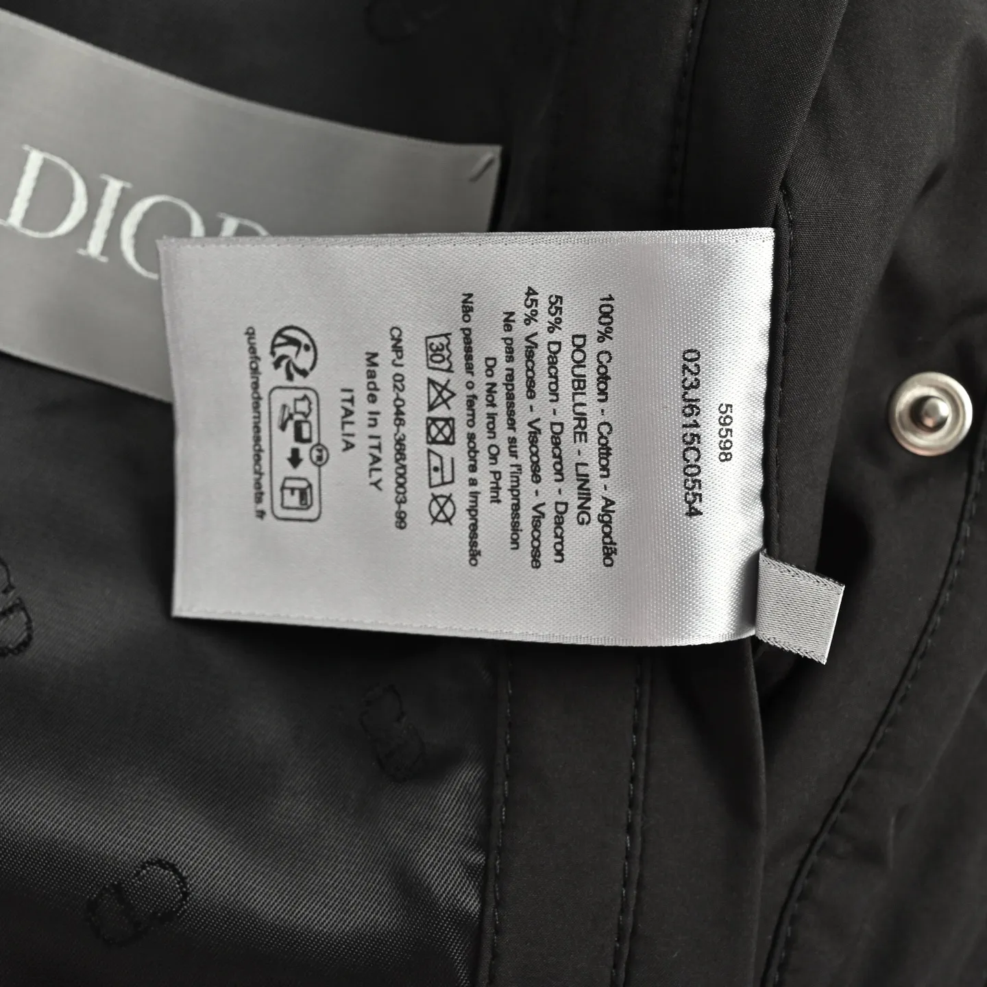 Dior/Dior CD embroidered stand collar vest