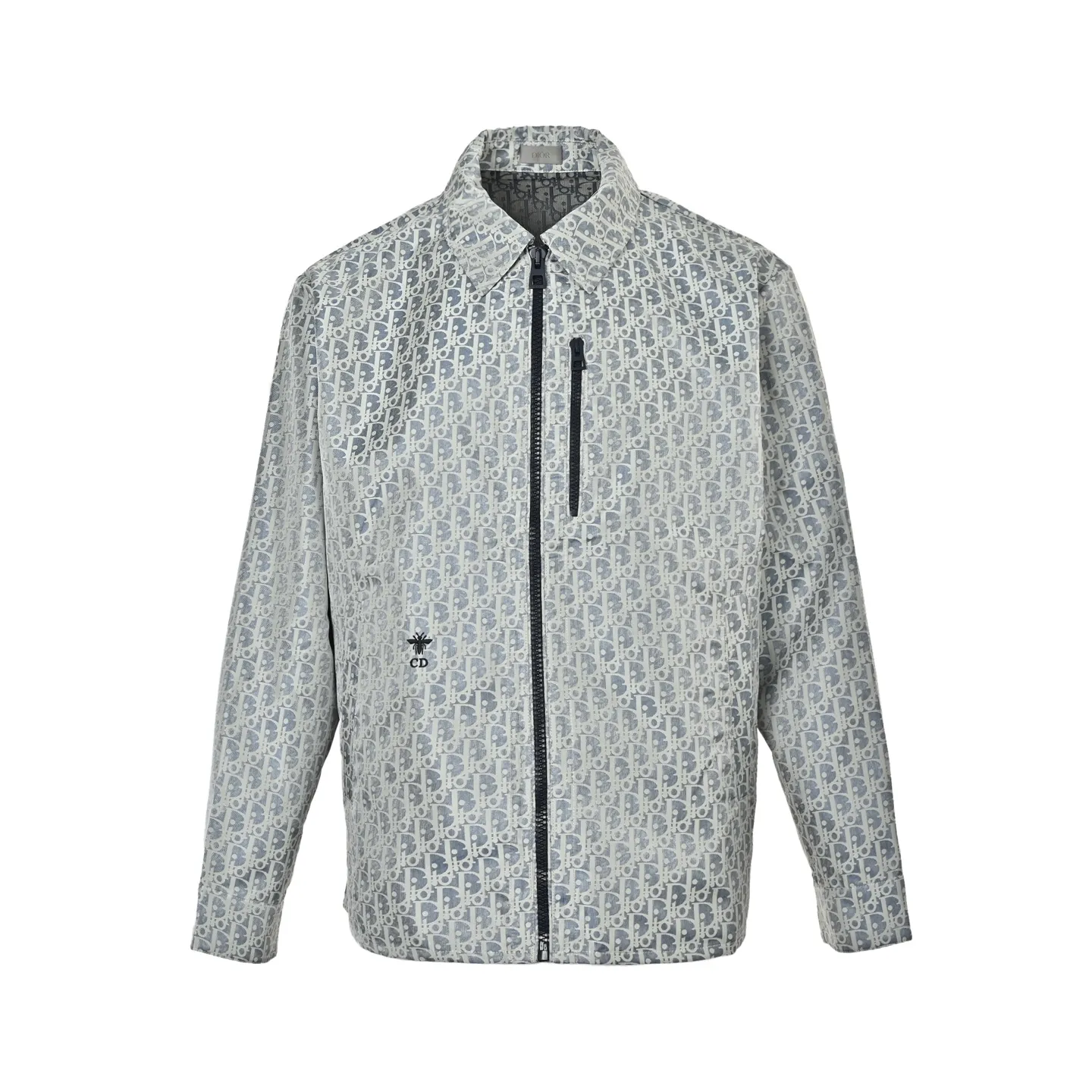 Dior/Dior Bee CD Embroidery Chest Zip Chain Zip Lapel Jacket