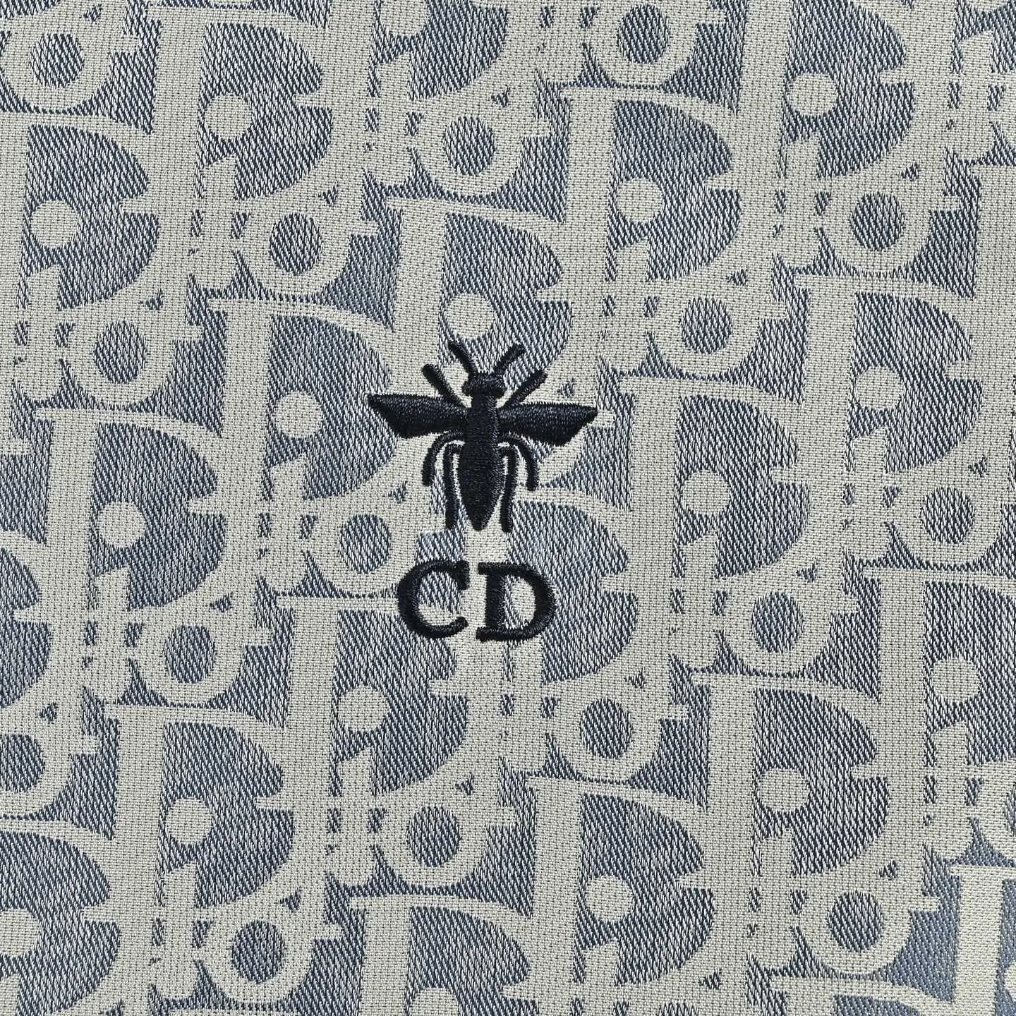Dior/Dior Bee CD Embroidery Chest Zip Chain Zip Lapel Jacket