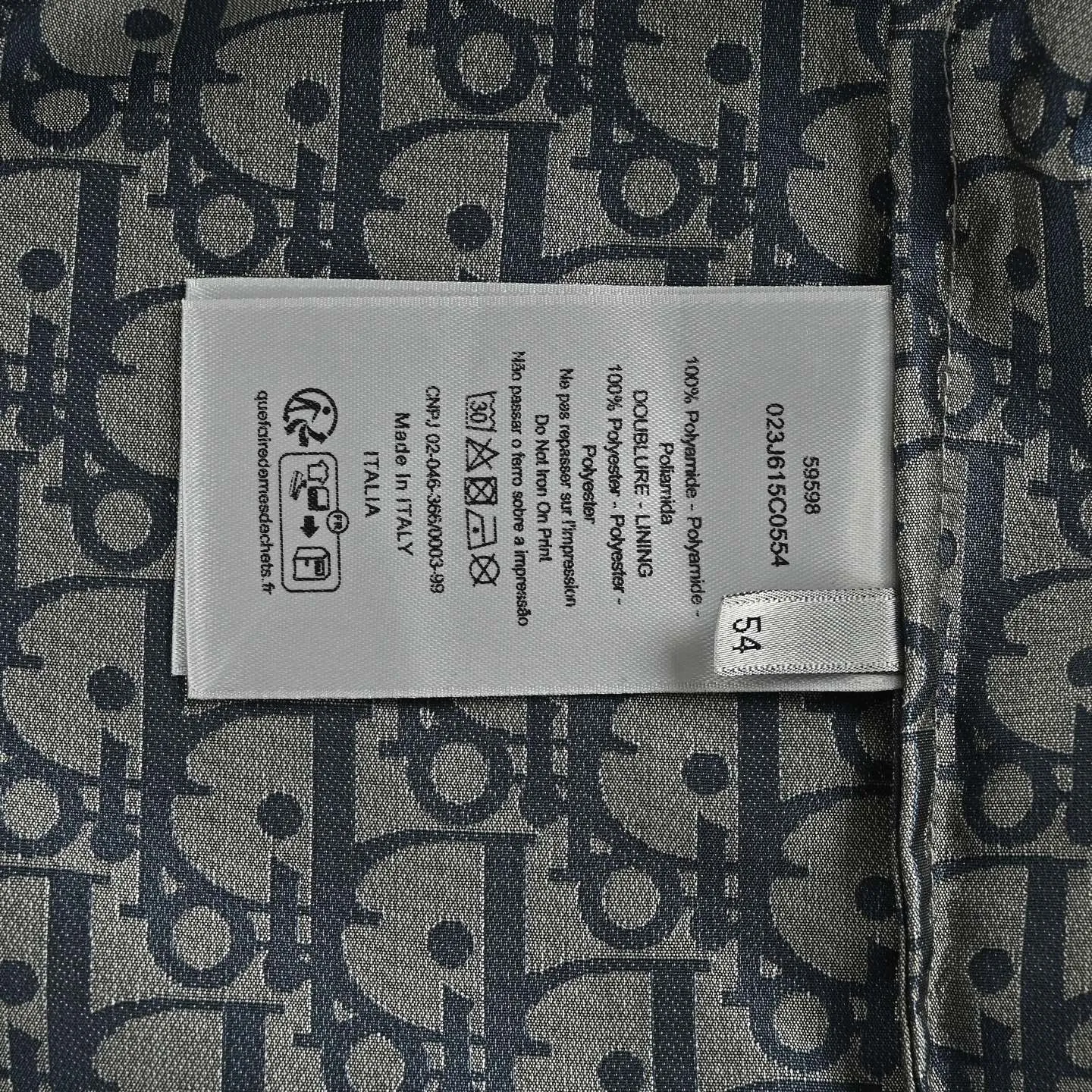 Dior/Dior Bee CD Embroidery Chest Zip Chain Zip Lapel Jacket