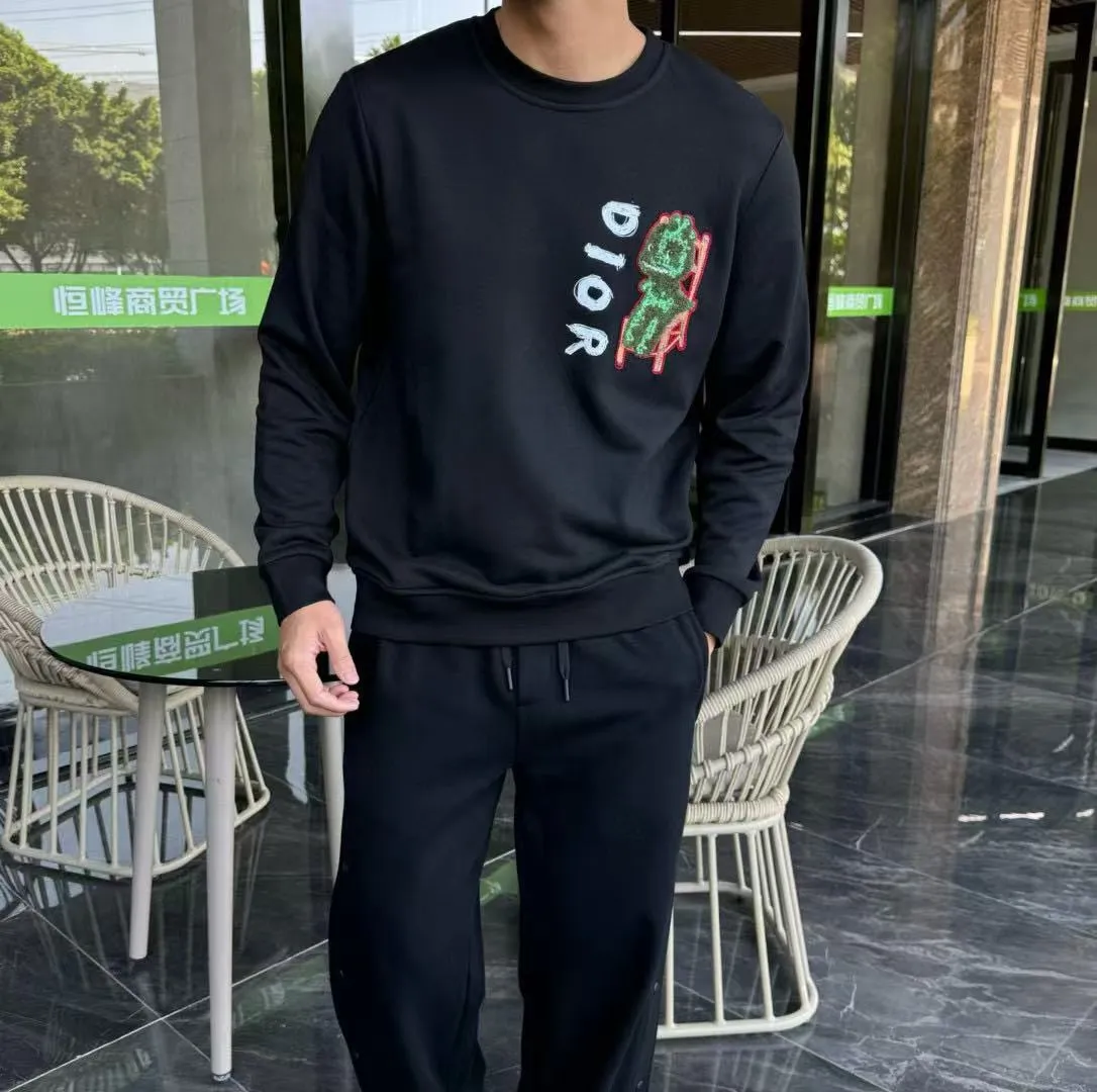 Dior/Dior 25Fw Small Dinosaur Embroidered Crewneck Sweatshirt