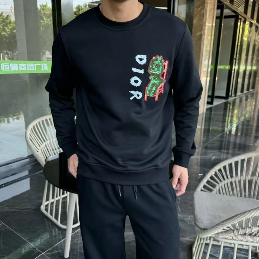 Dior/Dior 25Fw Small Dinosaur Embroidered Crewneck Sweatshirt