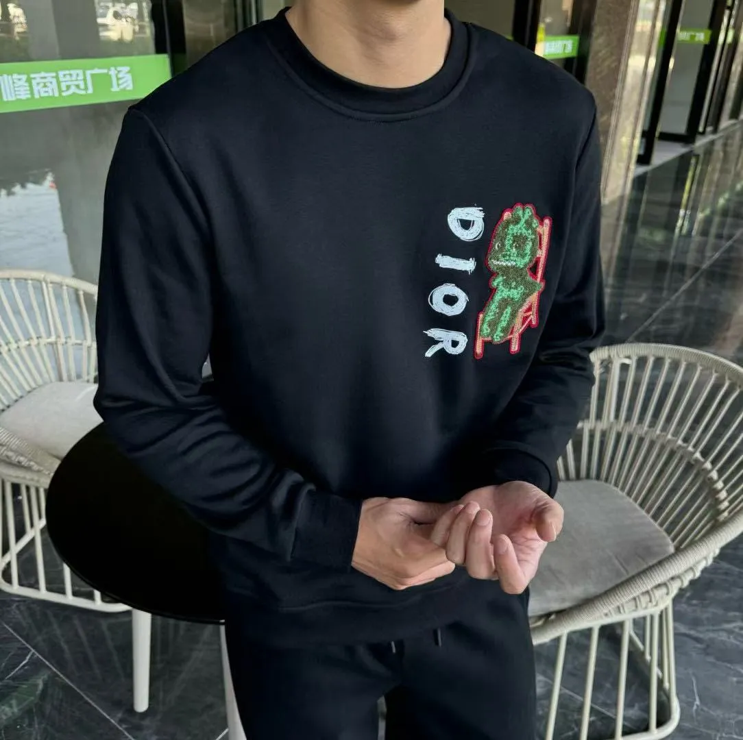 Dior/Dior 25Fw Small Dinosaur Embroidered Crewneck Sweatshirt