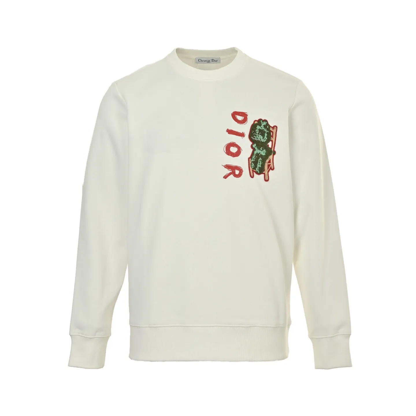 Dior/Dior 25Fw Small Dinosaur Embroidered Crewneck Sweatshirt