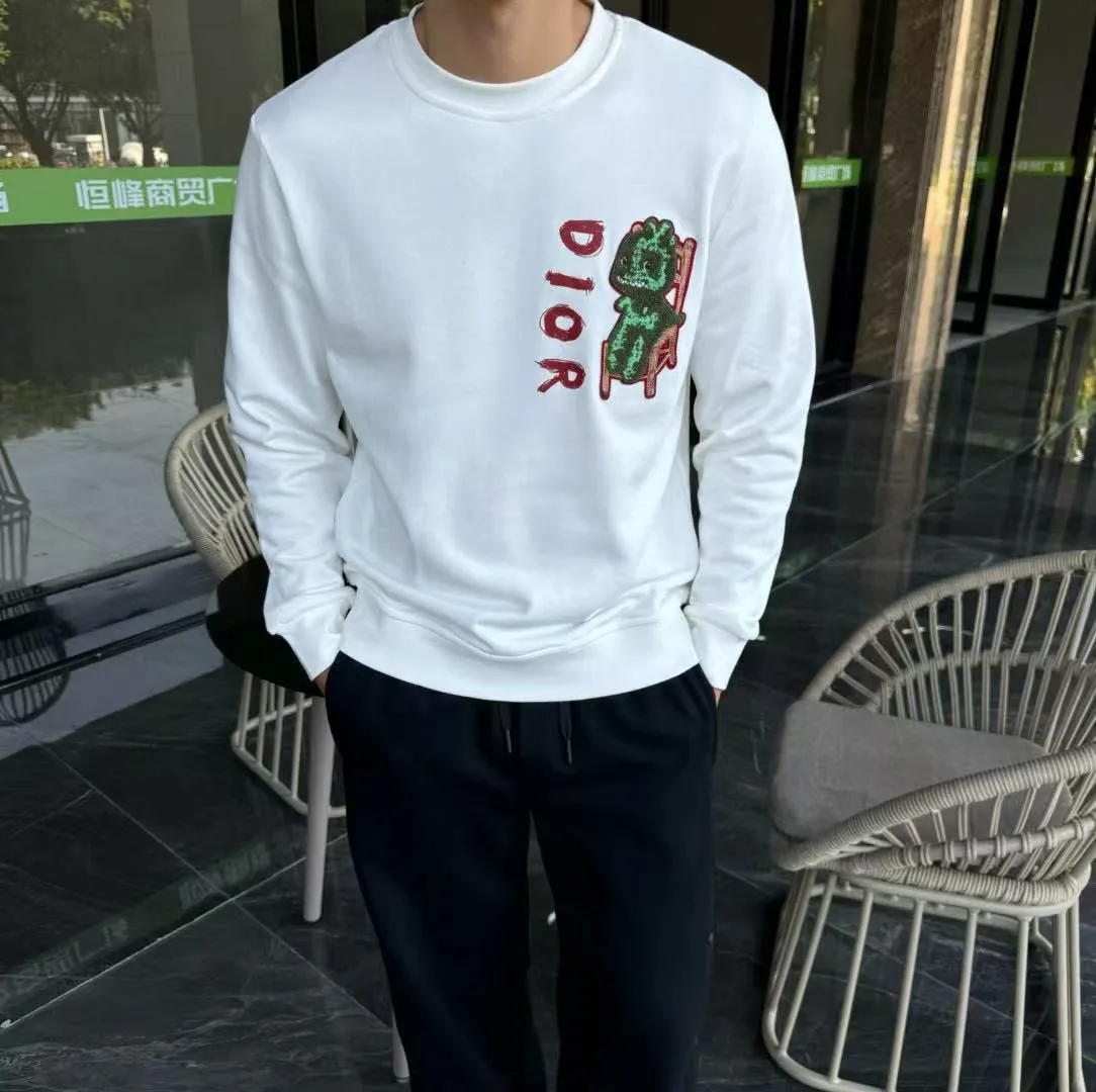 Dior/Dior 25Fw Small Dinosaur Embroidered Crewneck Sweatshirt