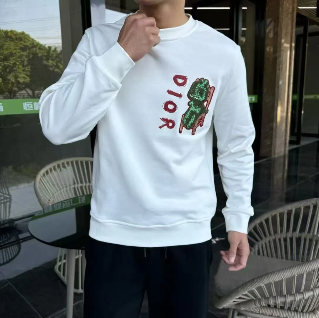 Dior/Dior 25Fw Small Dinosaur Embroidered Crewneck Sweatshirt