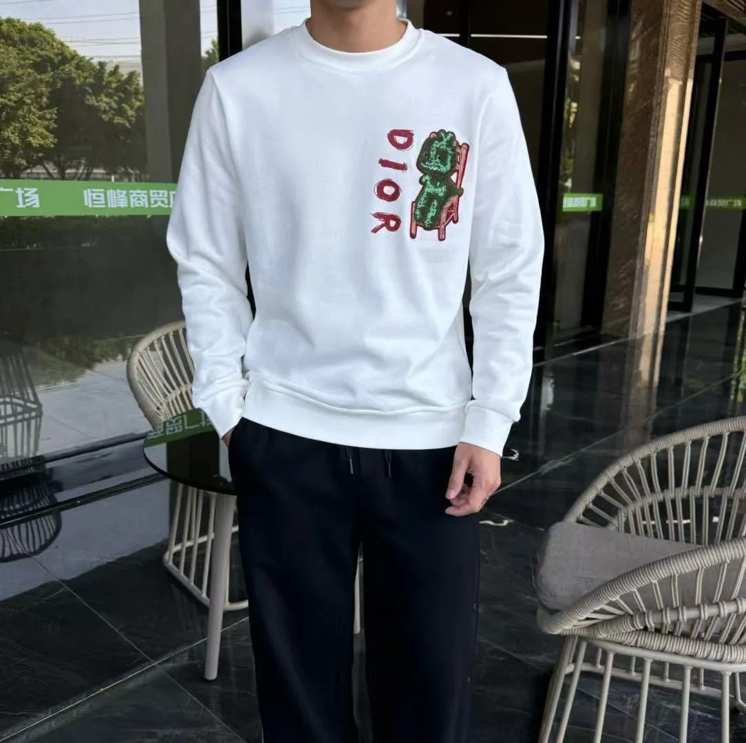 Dior/Dior 25Fw Small Dinosaur Embroidered Crewneck Sweatshirt