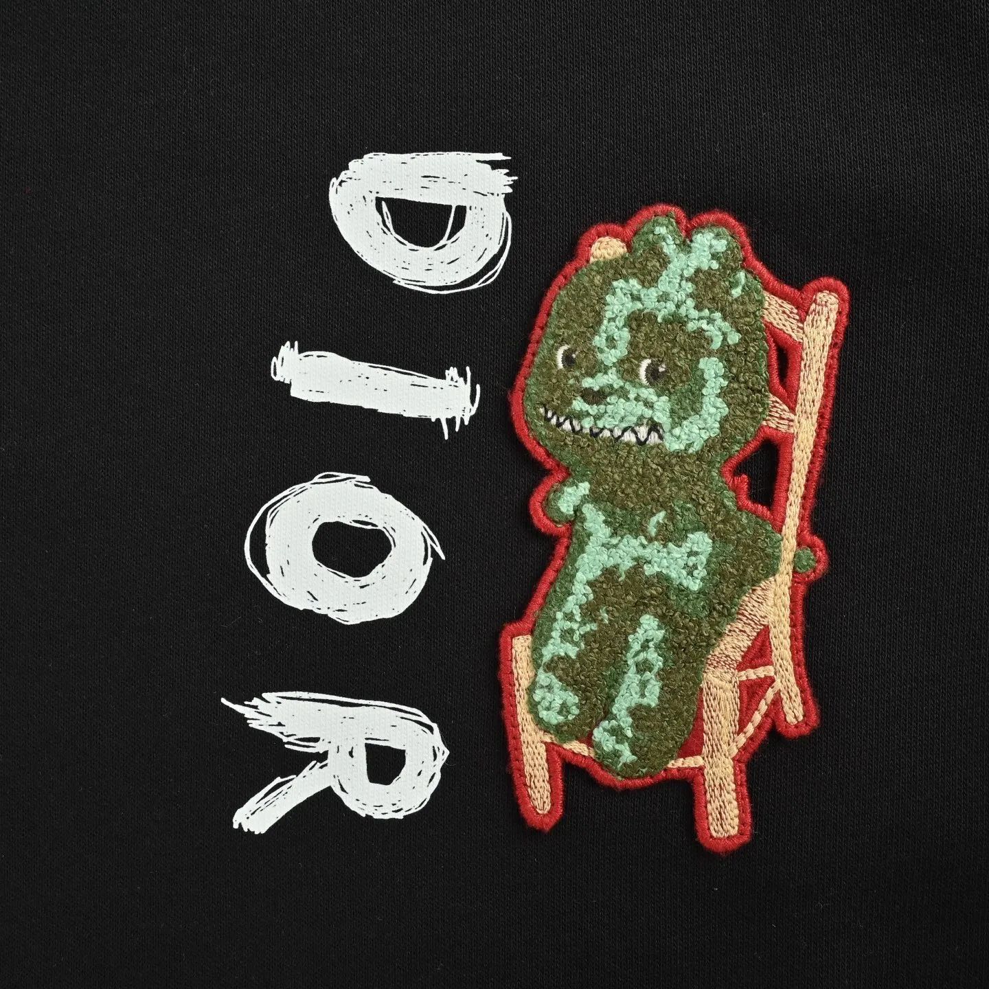 Dior/Dior 25Fw Small Dinosaur Embroidered Crewneck Sweatshirt