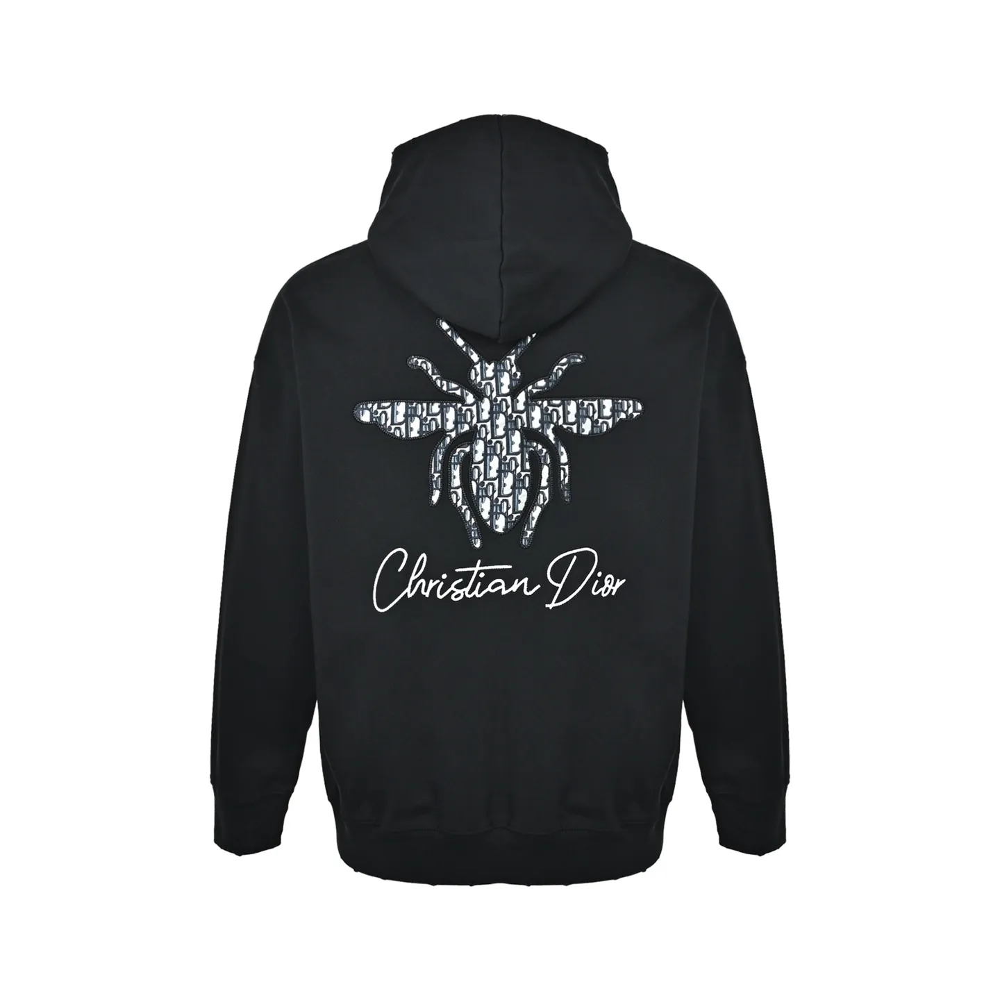 Dior/Dior old flower bee letter embroidered hooded sweatshirt