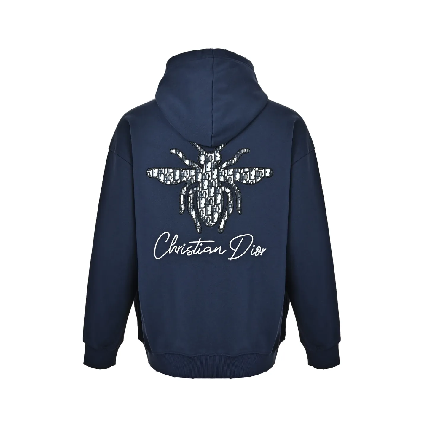 Dior/Dior old flower bee letter embroidered hooded sweatshirt
