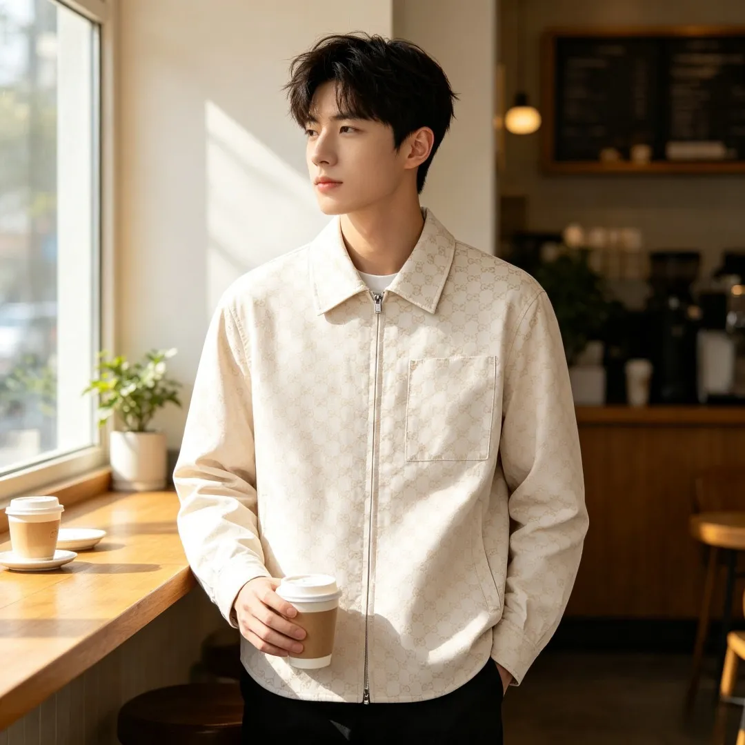 Gucci/Gucci old flower all-over embroidered Retro lapel jacket