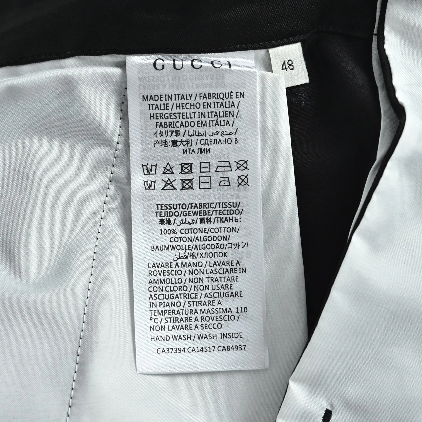 Gucci/Gucci pocket distressed printed logo trousers
