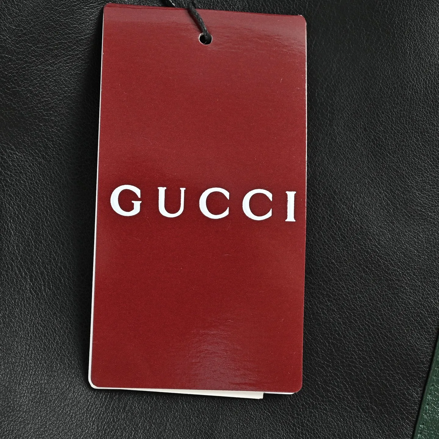 Gucci/Gucci Classic red and green webbing lapel leather jacket