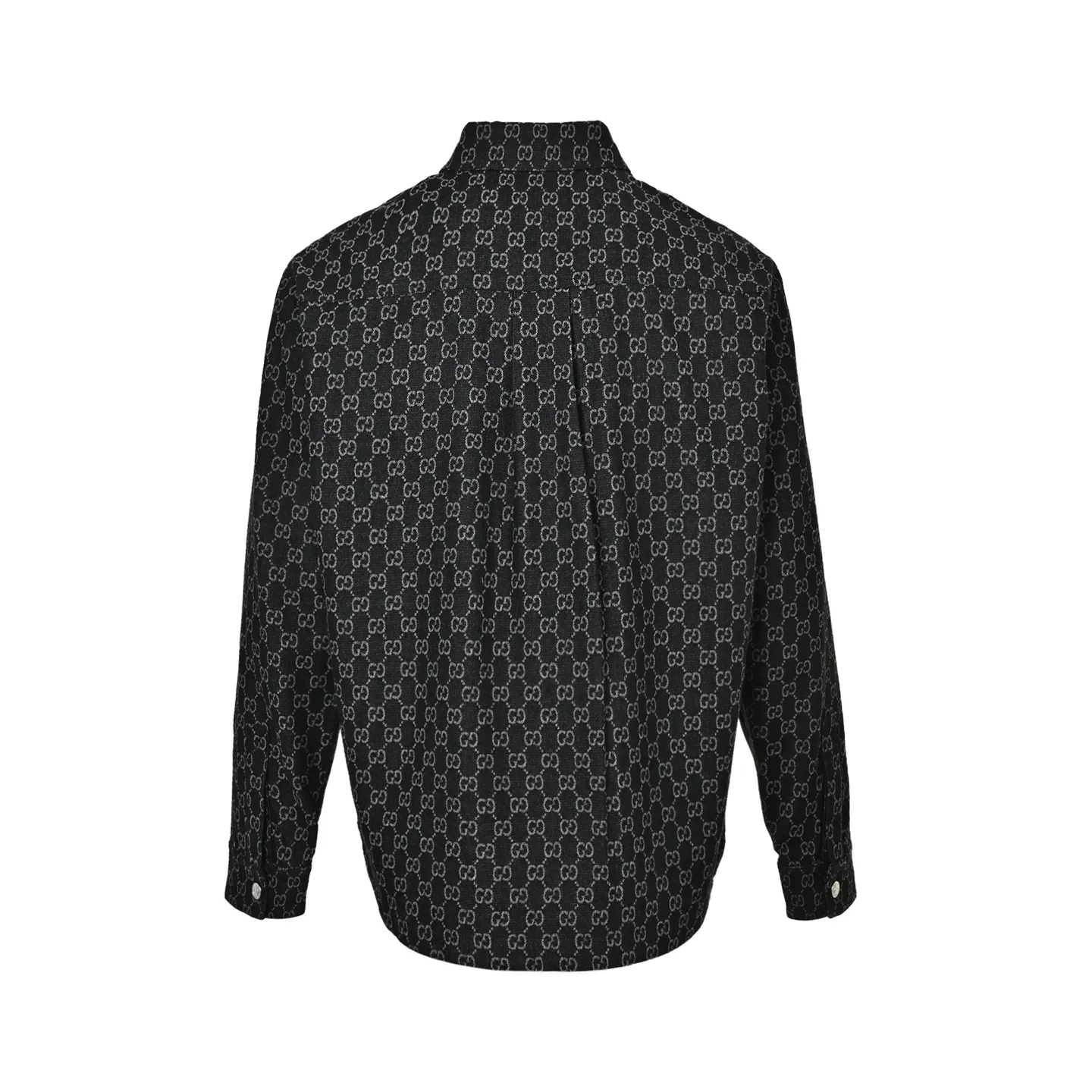 Gucci/Gucci Retro jacquard contrast pocket long-sleeved shirt jacket