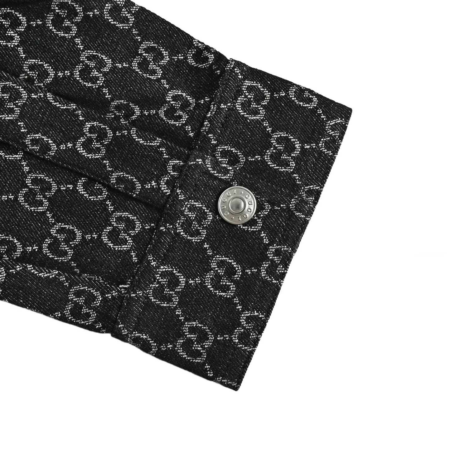 Gucci/Gucci Retro jacquard contrast pocket long-sleeved shirt jacket