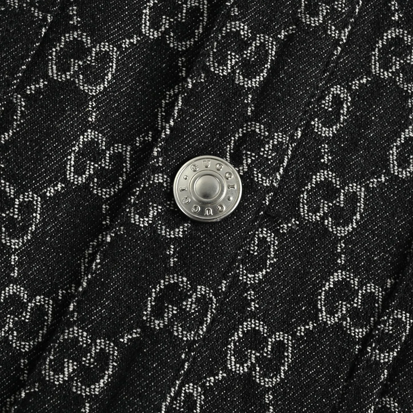 Gucci/Gucci Retro jacquard contrast pocket long-sleeved shirt jacket