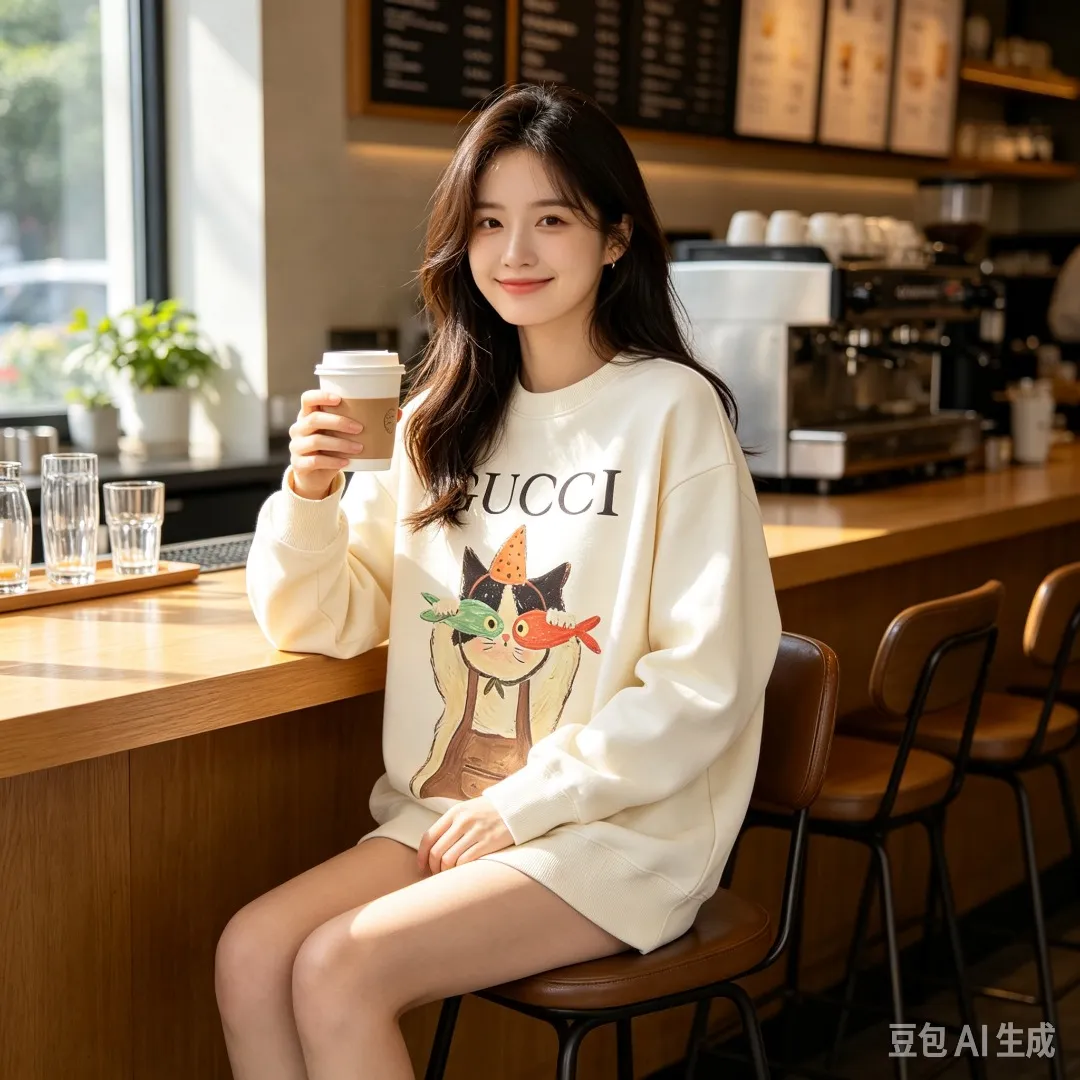 Gucci/Gucci Fun Cartoon Series Round Neck Sweatshirt