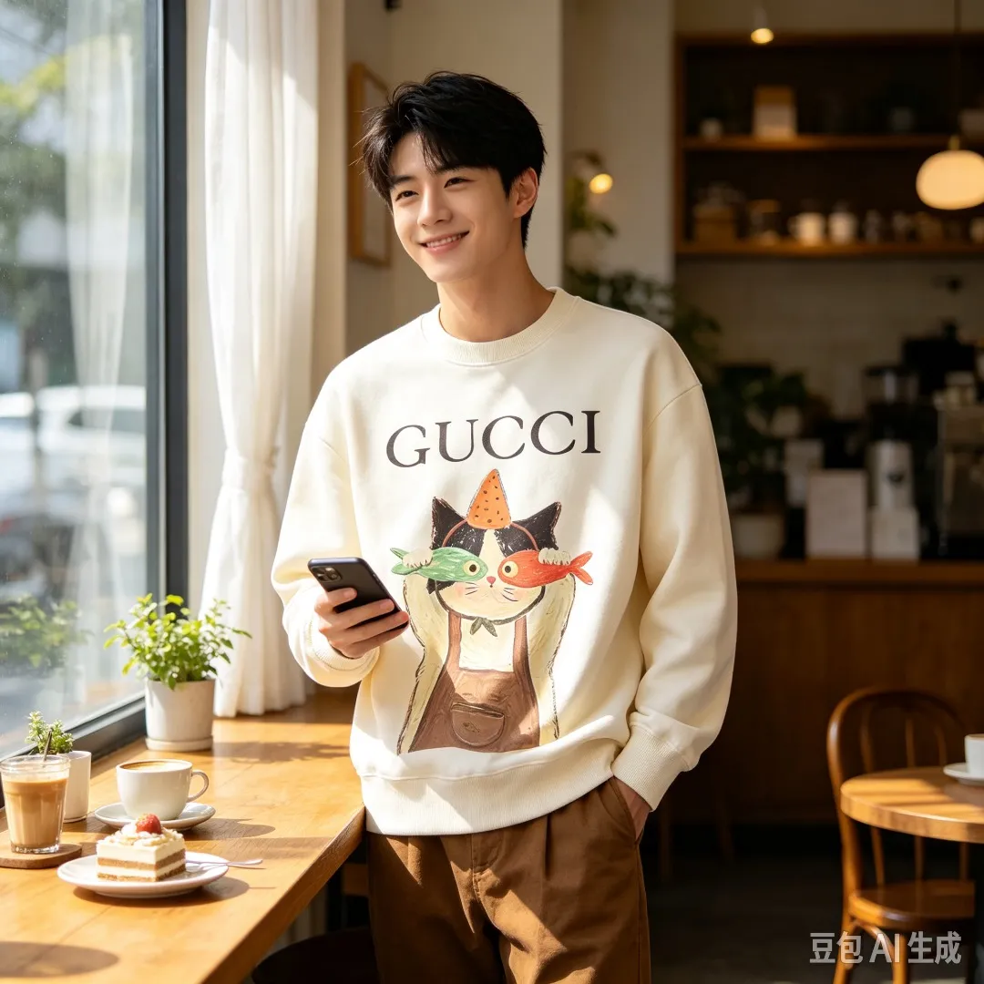 Gucci/Gucci Fun Cartoon Series Round Neck Sweatshirt