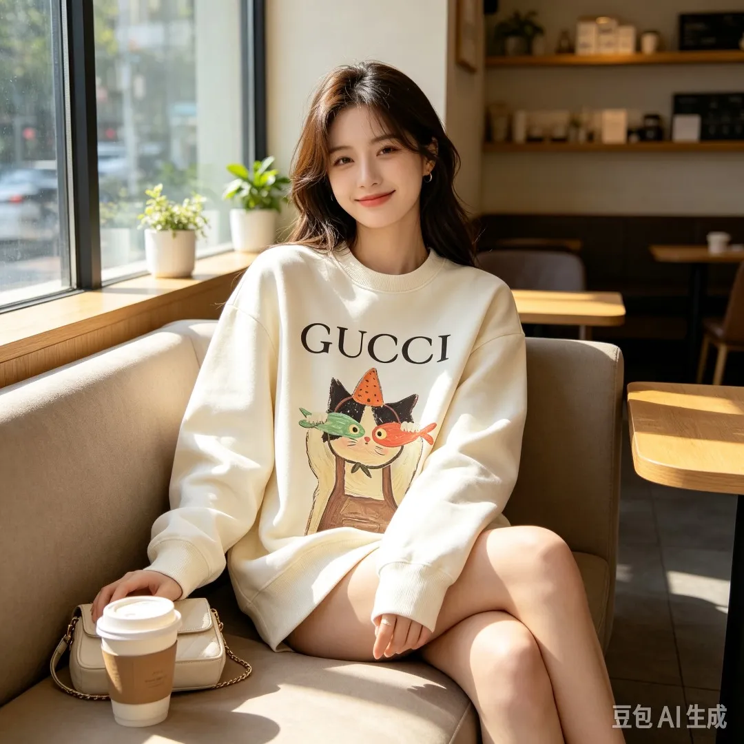 Gucci/Gucci Fun Cartoon Series Round Neck Sweatshirt