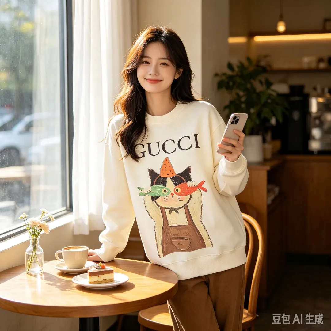 Gucci/Gucci Fun Cartoon Series Round Neck Sweatshirt