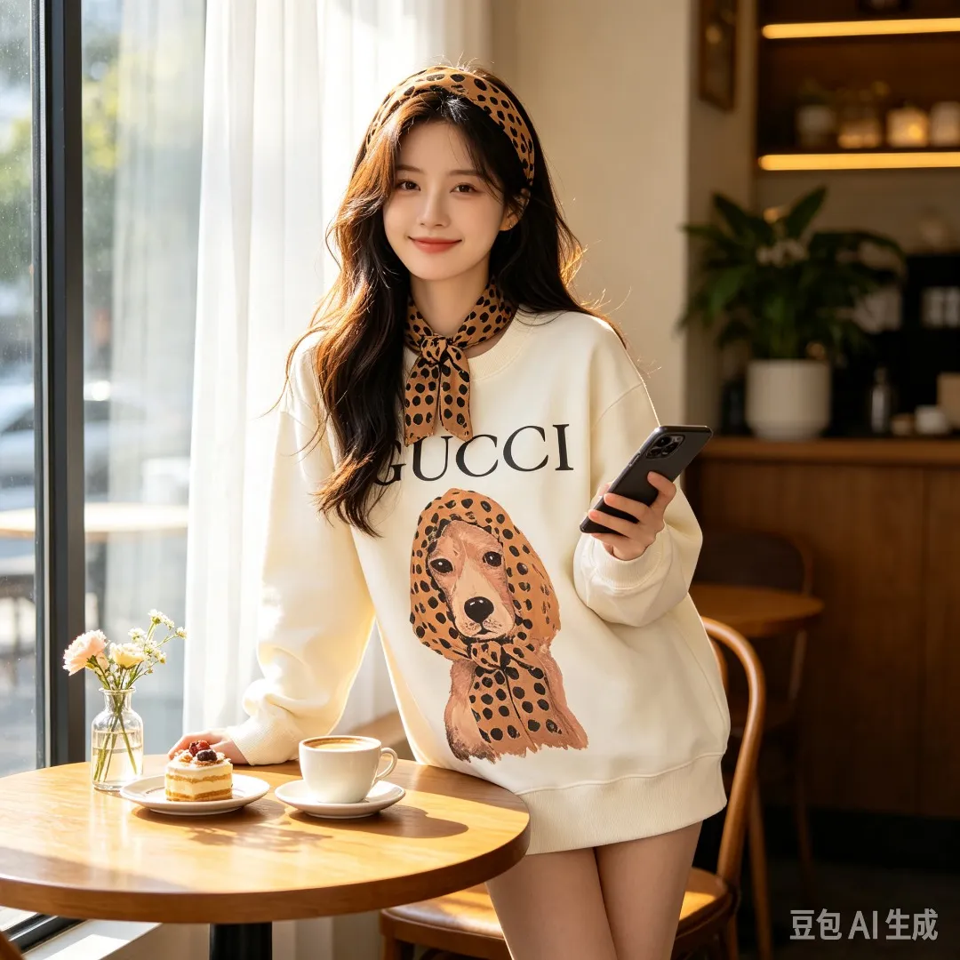 Gucci/Gucci Fun Cartoon Series Round Neck Sweatshirt