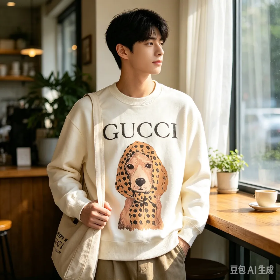 Gucci/Gucci Fun Cartoon Series Round Neck Sweatshirt