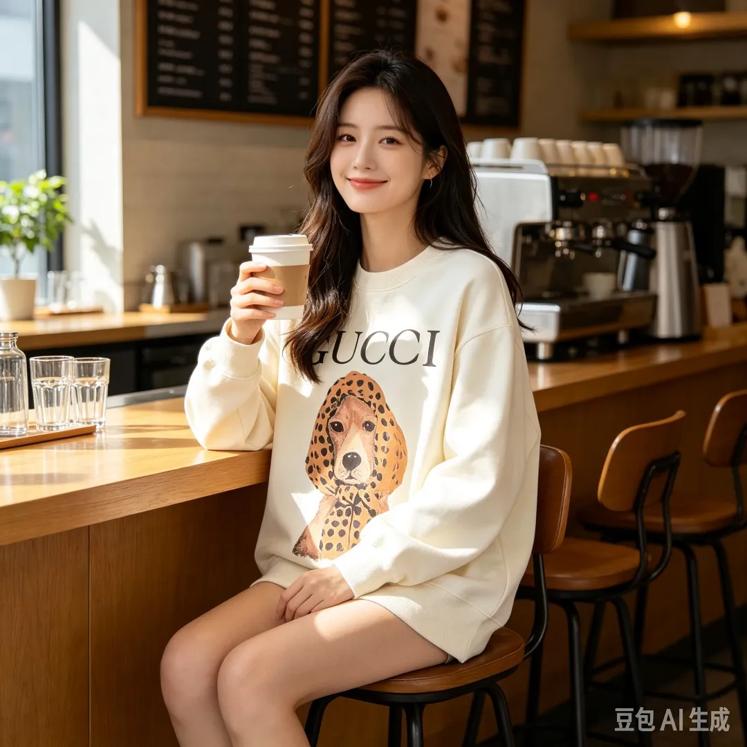 Gucci/Gucci Fun Cartoon Series Round Neck Sweatshirt