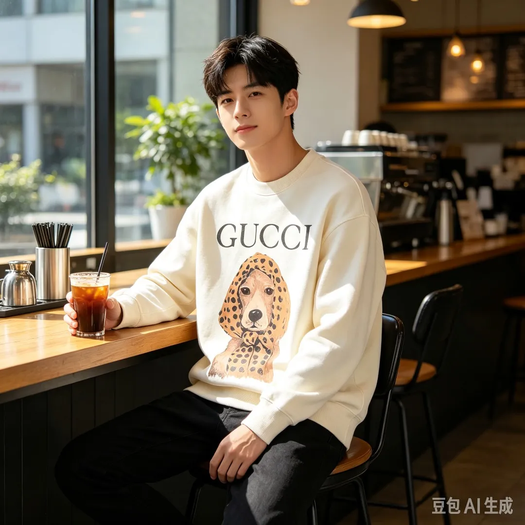 Gucci/Gucci Fun Cartoon Series Round Neck Sweatshirt
