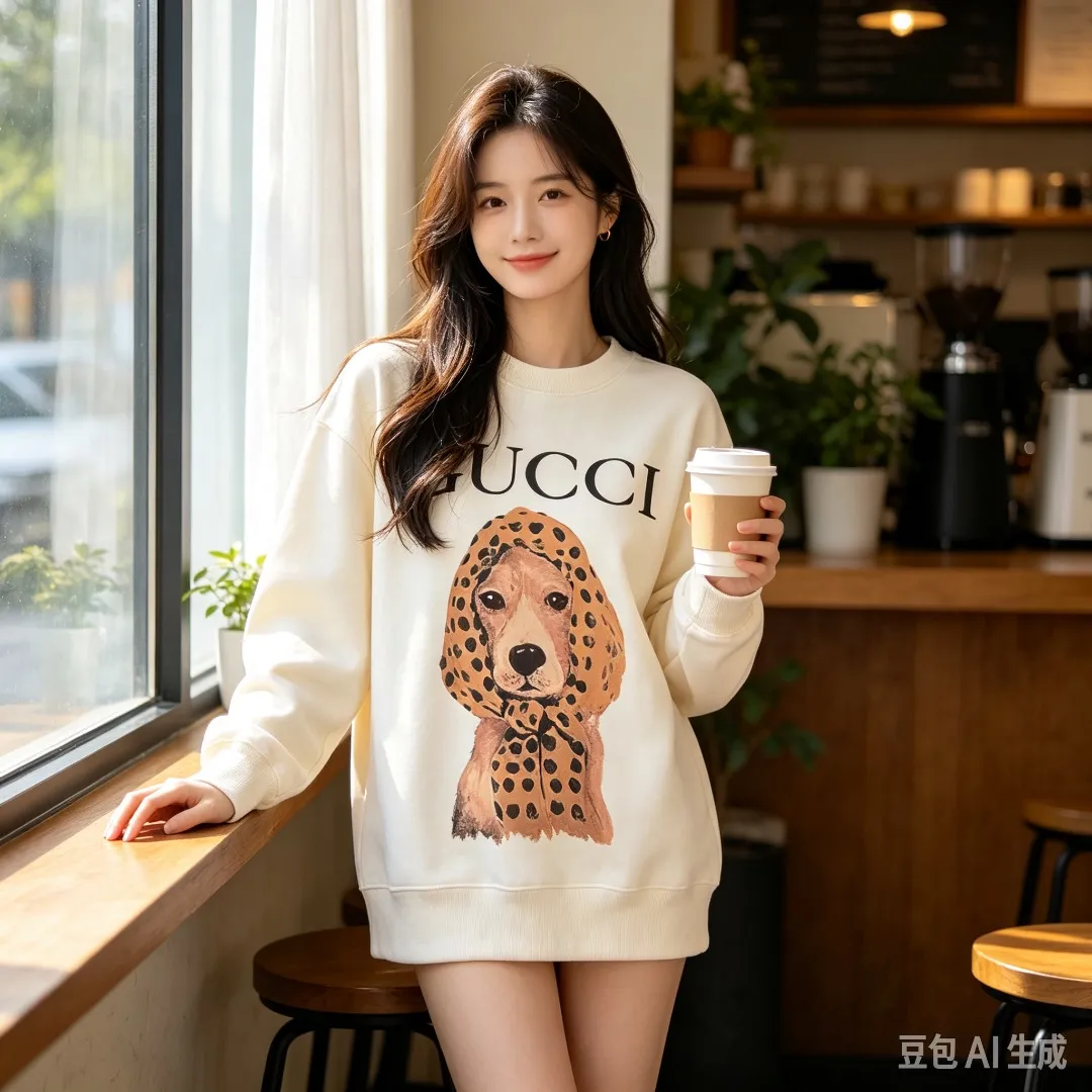 Gucci/Gucci Fun Cartoon Series Round Neck Sweatshirt